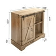 thumbnail image 5 of Topcobe Modern Floor Storage Cabinet with Sliding Barn Door, Farmhouse Accent Console Buffet Sideboard for Living Room Kitchen, Wash Gray, 5 of 9