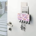 thumbnail image 5 of Decorative Key Holder Organizer Wall Mounted with 5 Hooks for Keys Mail (7.1 x 4.1 Inches) Lavender and Pink Flowers, 5 of 6