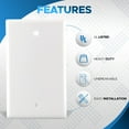 2pcs Blank Wall Plate Cover, Single Gang, Standard Size, UL Listed