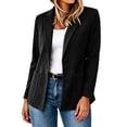thumbnail image 2 of Sahpxhe Women's Blazer Long Sleeve Single Button Notched Lapel Loose Blazers Work Casual Business Lightweight Suit Jacket Black M, 2 of 9
