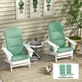 thumbnail image 2 of Outsunny Ensemble de 2 Coussins de Chaise Adirondack d'Extérieur avec Attaches au Dossier, Vert, 2 of 10