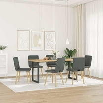 vidaXL Dining Chair Set of 6 Dark grey