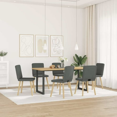 vidaXL Dining Chair Set of 6 Dark grey