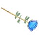 thumbnail image 1 of Artificial Glass Rose Bouquet For Home And Office Decoration In Blue 1Pcs With Multi-Level Design, 1 of 5