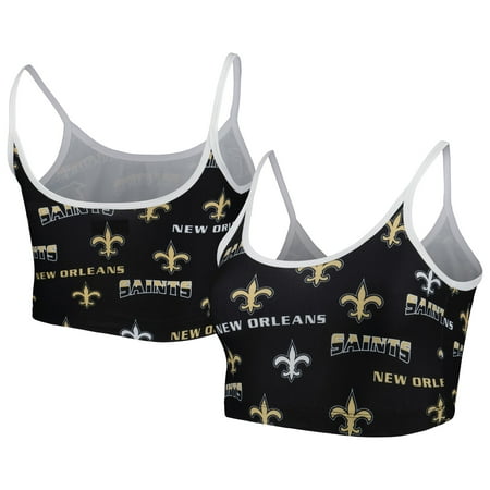 

Women s Concepts Sport Black/White New Orleans Saints Breakthrough Allover Knit Sports Bra