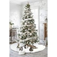 thumbnail image 4 of Falda de árbol de Navidad MINGTAI piel sintética blanca como la nieve 155 cm, 4 of 6