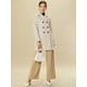 thumbnail image 3 of Abrigos largos de invierno con solapa con muesca y doble botonadura para mujer Beige XL, 3 of 7