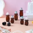 thumbnail image 3 of ACDANC 1Oz Large Amber Glass Roll on Bottles for Essential Oils Perfume Refillable Quartz Roller Ball Applicator Empty Deodorant Containers with Crystal Rollerball, 3 of 7