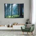 thumbnail image 2 of ONETECH Forest Tapestry Home Decor Landscape Tapestry Living Room Bedroom Decoration Tapestry Magic Tapestry Curtain (Forest White Light), 2 of 7
