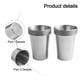 thumbnail image 2 of KDJ Stainless Steel Cups Set of 10 - 350ML Stackable Drinking Mugs for Camping, Parties, Coffee, Tea - Durable, Rust-Resistant, Portable Outdoor Beverage Tumblers, 2 of 10
