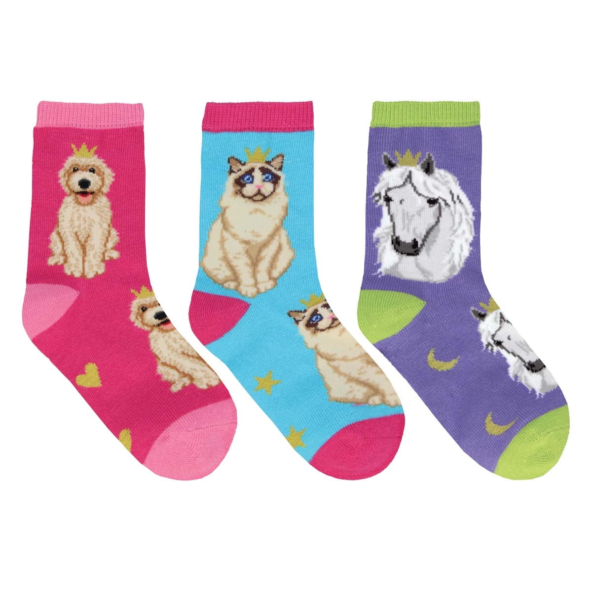 Socksmith Childrens Cute Cat & Dog Pawprint Socks