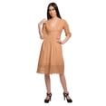 thumbnail image 4 of Moomaya Robe Midi Décontractée Unie pour Femmes Manches Courtes Vêtements d'Été, 4 of 6
