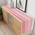 thumbnail image 4 of Pink Striped Table Runner - 48 Inch Long, Kitchen Dining Table Runner Dresser Scarves, Modern Abstract Art Wave Moire Gradient Farmhouse Decor for Coffee Tables Wedding Party Banquet, 4 of 8
