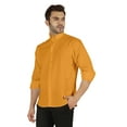 thumbnail image 4 of Bestman Formal Front Button Placket Solid Shirts For Mens Long Sleeve Regular Fit Shirt, 4 of 7