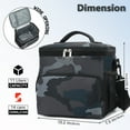thumbnail image 4 of FammartInsulated Lunch Bag for Adult/Women/Men, Reusable Lunch Box Cooler Soft Leakproof Tote, Thermal Meal Prep Lunch Pail with Adjustable Shoulder Strap for Picnic/School/Travel/Office,BlackCamo, 4 of 7
