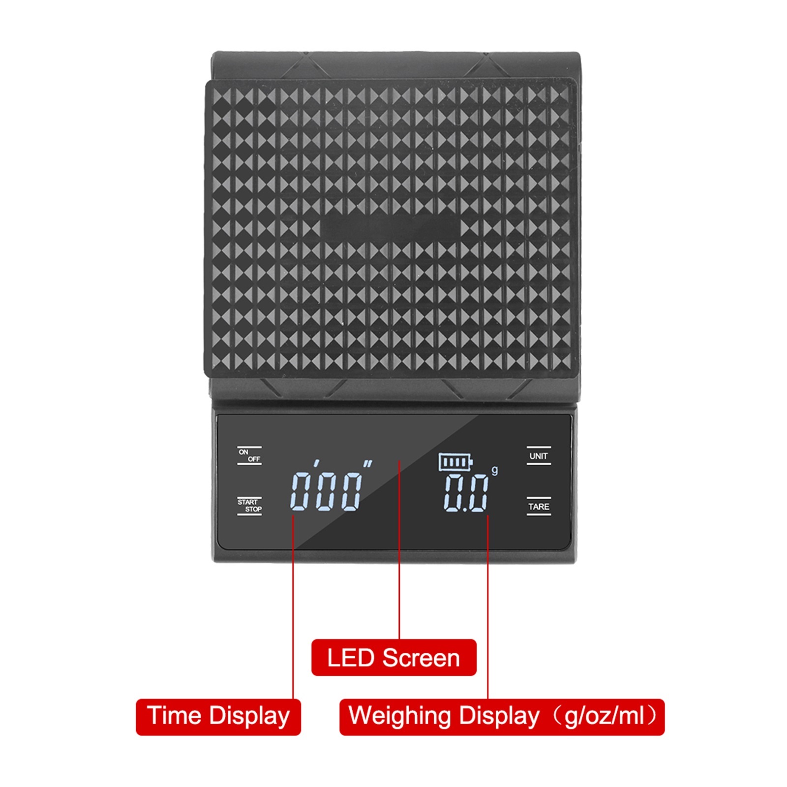 Digital 3KG/0.1g LED Display Precision Auto Timer Coffee Kitchen Weight Scale Electronic ,Multifunction