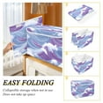thumbnail image 4 of Blue and Purple Wave Large Storage Bins with Linen Collapsible Lid Storage Box 16.7 x 12.6 x 11.8in, 4 of 7