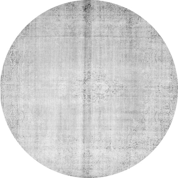 Ahgly Company Indoor Round Persian Gray Traditional Area Rugs, 6' Round