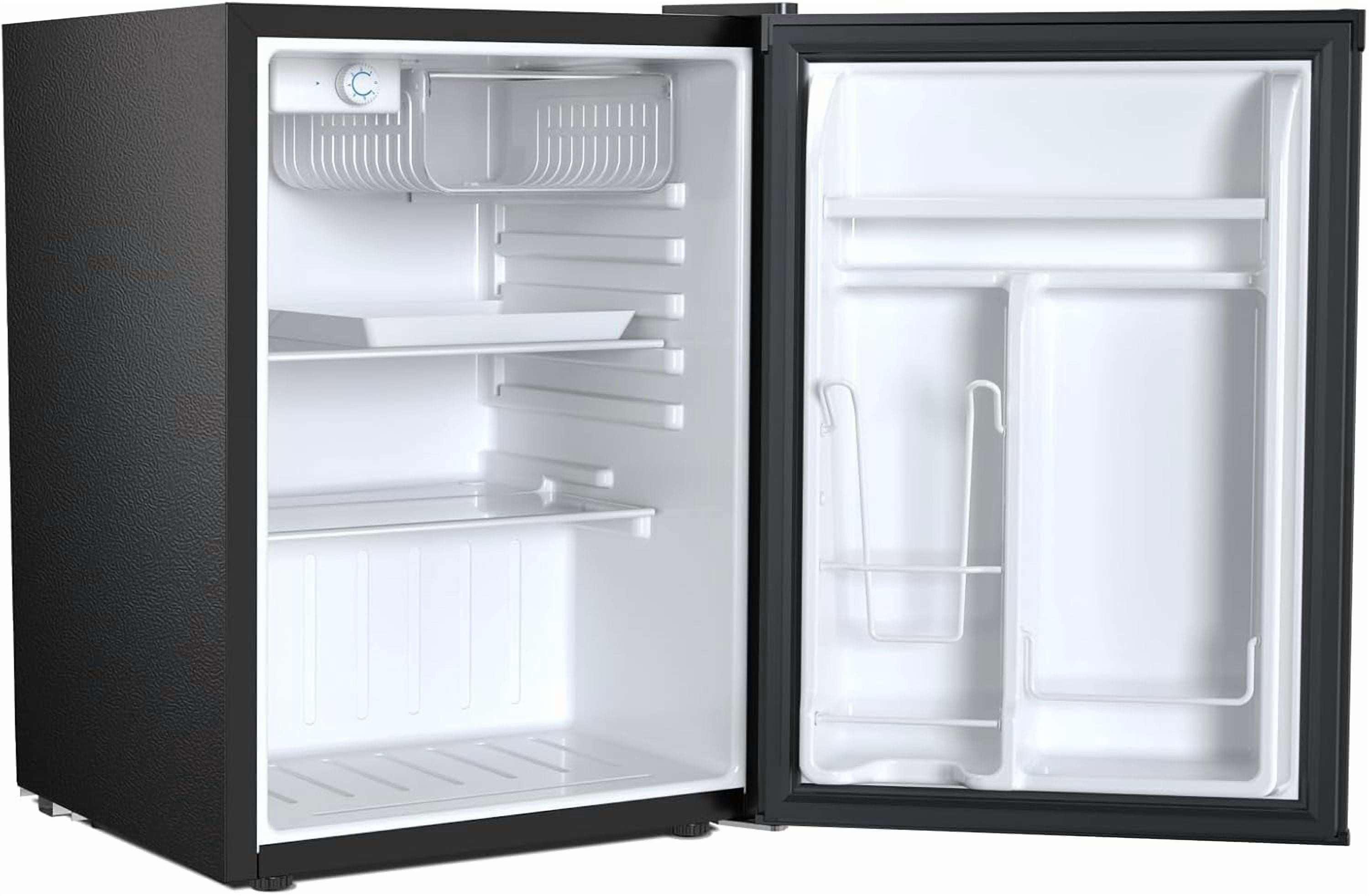 2.56 Cu.Ft Mini Fridge with Freezer,Small Refrigerators with 7 Adjustable Thermostat,Low Noise,Energy Saving,Compact Refrigerators for College Dorm,Office,Bedroom,Apartment,Stainless Steel Sliver