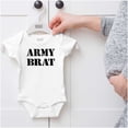 thumbnail image 5 of Army Brat Funny Military USA Child Romper Boys or Girls Infant Baby Brisco Brands NB, 5 of 6