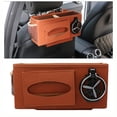 thumbnail image 3 of Organizador para el respaldo del asiento del coche, impermeable, para guardar y ordenar el teléfono marrón, 3 of 7