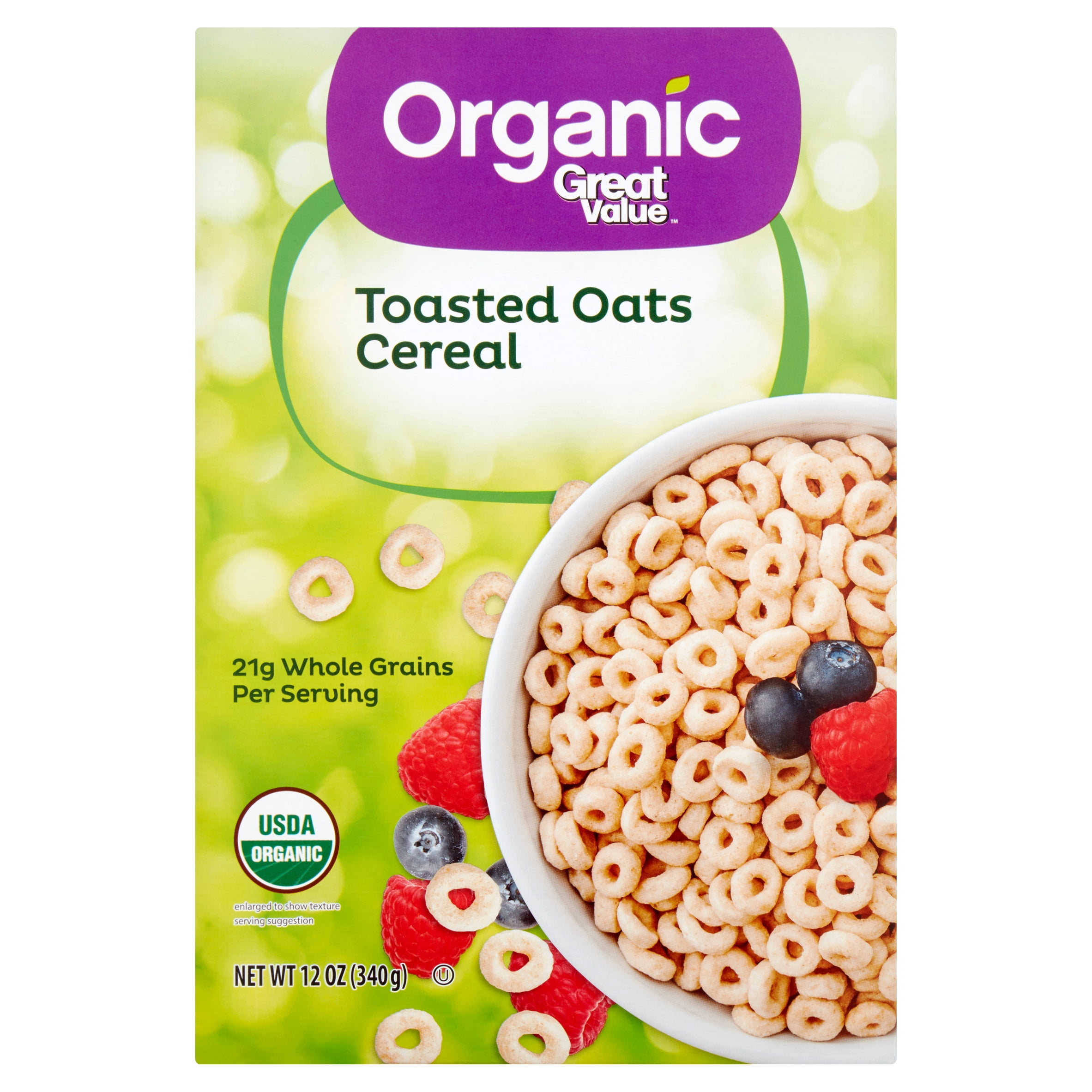 Great Value Organic Toasted Oats, 12 oz