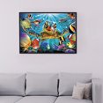thumbnail image 4 of Cuadros Decorativos 5D DIY diamante pintura tortuga marina ronda completa casa pared pintura (DY61758) Ndcxsfigh Nuevos Originales, 4 of 9