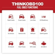 ThinkCar automotive diagnostic scan tools, TPMS testing, OBD2 scanner, and service kit.