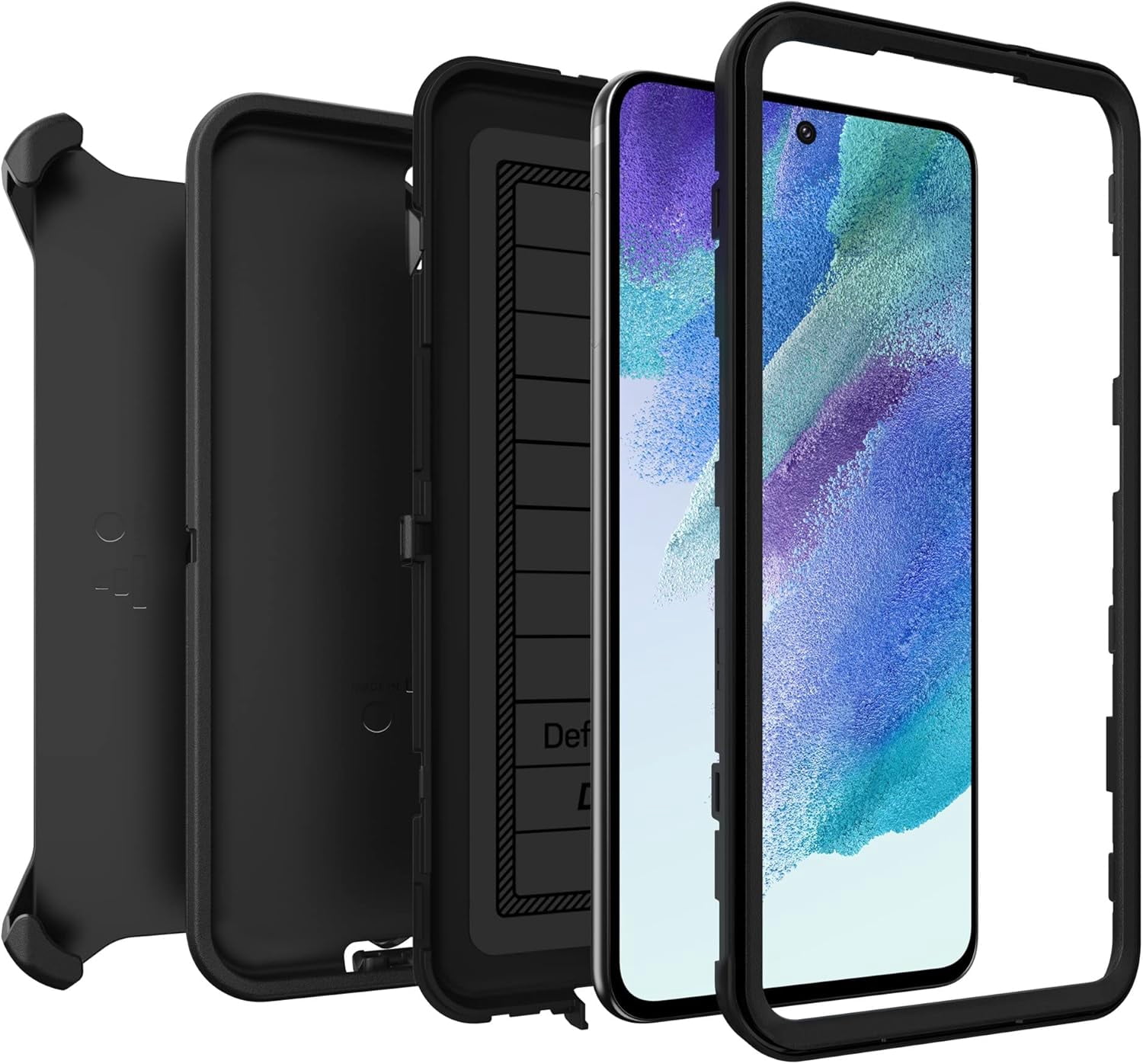 OtterBox Galaxy S21 5G (Only) - Defender Series Pro Case - Black - Screenless Edition - Rugged & Durable - with Port Protection - Holster Clip Included - Non-Retail Packaging