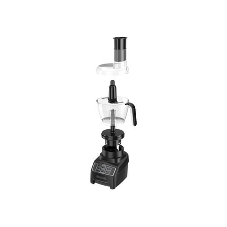 Black+Decker - PowerCrush 3-Speed Food Processor - black