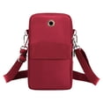 thumbnail image 2 of Bolsa cruzado para mujer, monedero informal a la moda para mujer, portátil para el trabajo (rojo vino) JShteea Para Estrenar, 2 of 6