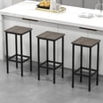 thumbnail image 2 of Safeplus 26" Square Industrial Bar Stools,Set of 4 Barstools with Metal Footrest for Dining Room, Kitchen, 2 of 7