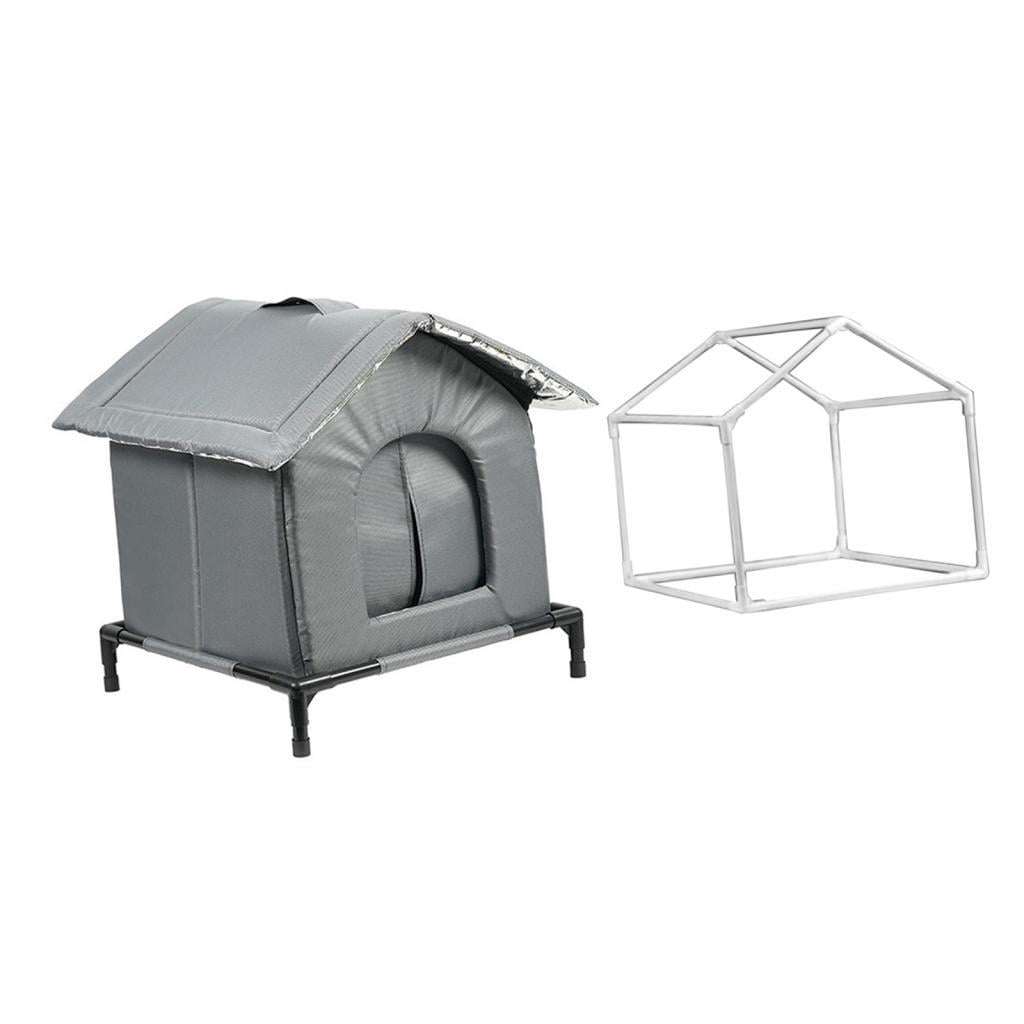 EHJRE Outdoor Cat House Insulated Shelter Waterproof Portable Pet Tent Windproof Enclosure Suitable for Stray Cats Community Barn Porch Garage Garden XL