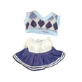 thumbnail image 5 of LeeQinersw 2 Pieces 20cm Doll Clothes Set Doll JK Skirt Outifits Adorable Costumes Handmade Blue, 5 of 9