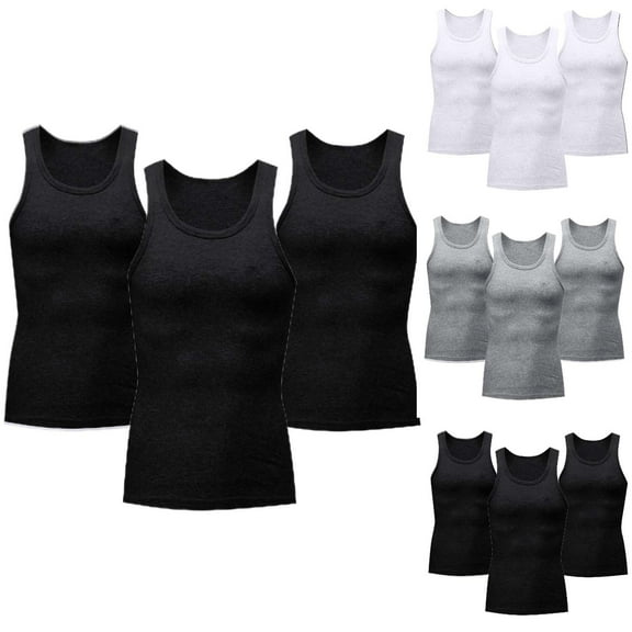 Hinvhai Mens 3 Pack Body Shaper Slimming Tummy Vest thermal Compression Shirt Tank Top Shapewear White XL(XL)