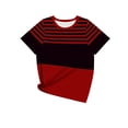 thumbnail image 6 of Lorytime Black and White Striped Shirt Women Short Sleeve Shirts Crew Neck Casual Trendy Tee Loose Basic Clothes L, 6 of 6