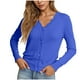 thumbnail image 2 of Pantalones cargo para mujer,Cárdigan de punto para mujer, manga larga, botones delanteros, cuello en V, ropa informal de color liso para el hogar, sopatenor, 2 of 9