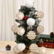 thumbnail image 5 of Adornos navideños, juego de 12 bolas navideñas flocadas. Diversos estilos de adornos para árboles de Navidad. También se pueden usar para otras fiestas. Bolas de espuma., 5 of 9