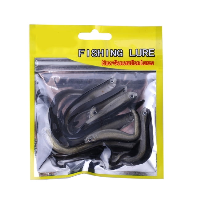 Soidarity 10 Uds. De cebo de goma suave, balancín de pesca, pesca de carpa suave, pesca Artificial, cebo blando, cola en t, equipo de pesca con sal Pescar Soidarity DJ1019-00