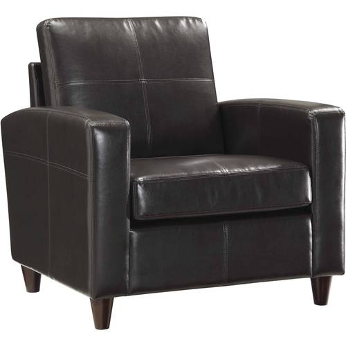 Club Chair With Espresso Finish Legs - Walmart.com - Walmart.com