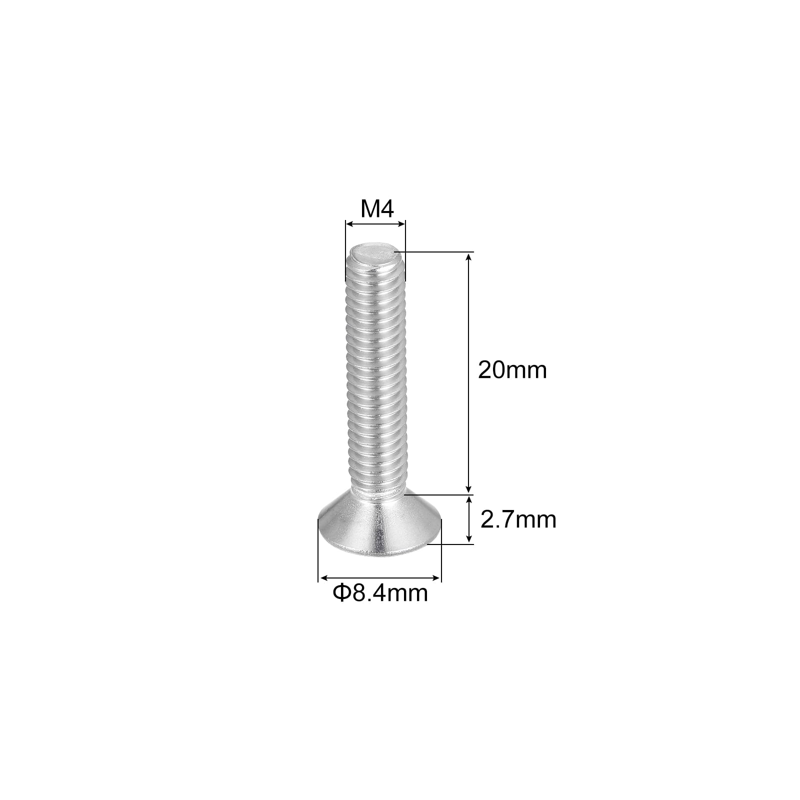 Vis De Sécurité Torx M4x14mm - Tête Fraisée - Inox - Lot De 10 Pièces - Marque Uxcell
