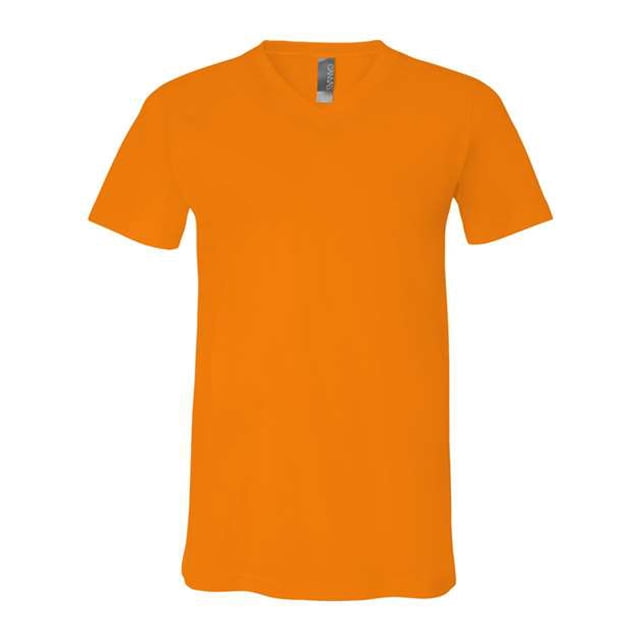 Camiseta unisex de manga corta con cuello en V Bella + Canvas XS Naranja 3005