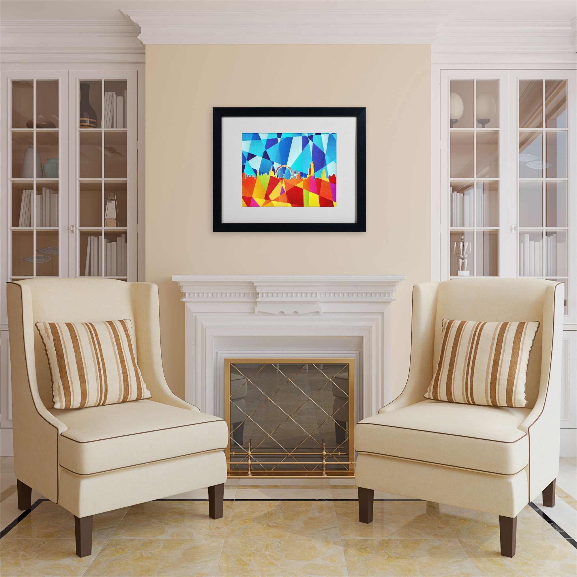 Trademark Fine Art "London England Skyline VIII" Canvas Art by Michael Tompsett, Wood Frame