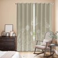 thumbnail image 3 of Kitchen Curtains 84 Inch Length 2 Panels, Green Brown Wildflowers Grommets Window Treatment Curtain, Modern Floral Butterfly Plant Thermal Curtains Drapes for Living Room/Bathroom, 3 of 9