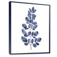 thumbnail image 3 of Designart 'Navy Blue Eucalyptus On White' Traditional Framed Canvas Wall Art Print, 3 of 4