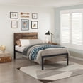 thumbnail image 2 of Lexicon Marshall Metal and Wood Platform Twin Bed, 2 of 8