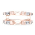 thumbnail image 4 of Baguette & Round White Cubic Zirconia Enhancer Guard Ring 10k Rose Gold Ring Size - 4.5, 4 of 8
