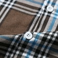 thumbnail image 3 of MHFRRA Camisa con Capucha A Cuadros, Chaqueta, Top Informal de Manga Larga, Ropa de Calle de Moda para Otoño, Jersey Cómodo Café, 3 of 8