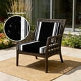 thumbnail image 2 of Outdoor Patio Cushion Covers 4 Pack Black Striped Patio Chair Cushion Covers with Ties and Zipper Classic Farmhouse Stripes Waterproof Outdoor Seat Cushion Covers for Patio Furniture 22"x22", 2 of 8