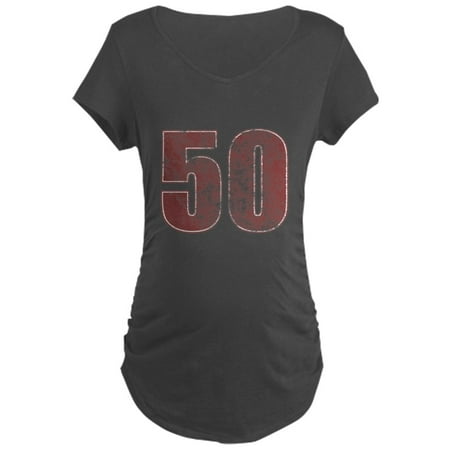 

CafePress - 50Th Birthday Red Grunge Maternity Dark T Shirt - Maternity Dark T-Shirt